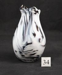 Vase #34 - White & Black 202//244